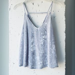 AE Crushed lilac velvet tank top